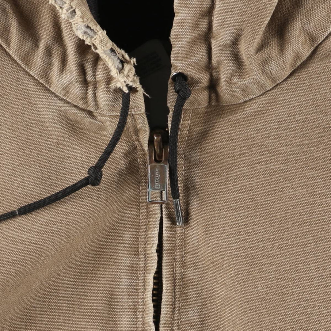 Carhartt Active Jacket, Padded Duck Full-Zip Hoodie, Men's Size L cotton Beige type Vintage Second Hand