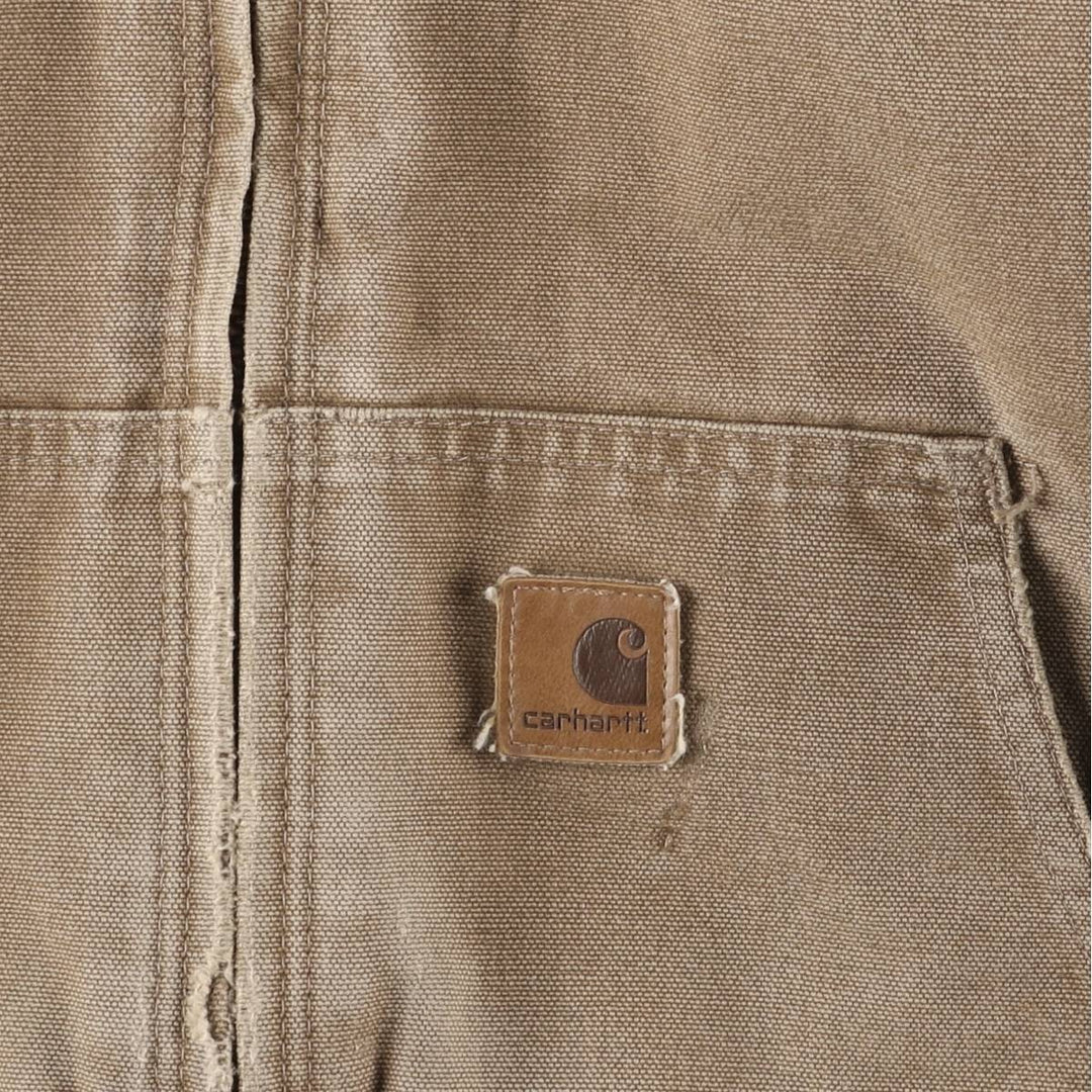 Carhartt Active Jacket, Padded Duck Full-Zip Hoodie, Men's Size L cotton Beige type Vintage Second Hand
