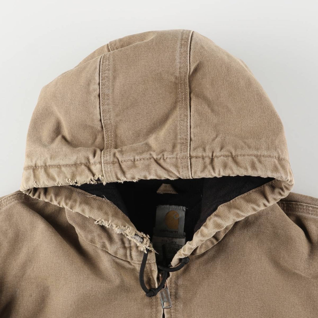 Carhartt Active Jacket, Padded Duck Full-Zip Hoodie, Men's Size L cotton Beige type Vintage Second Hand