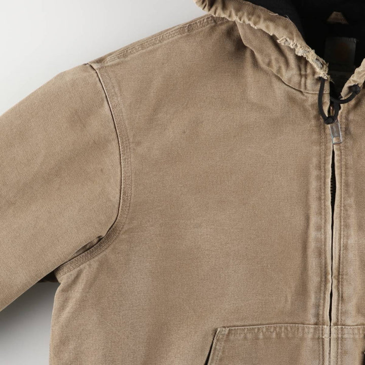 Carhartt Active Jacket, Padded Duck Full-Zip Hoodie, Men's Size L cotton Beige type Vintage Second Hand