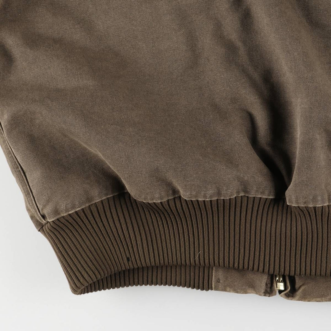 2000'S Carhartt Active Jacket, Padded Duck Full Zip Hoodie, Men's Size XL cotton brown type Vintage Second Hand