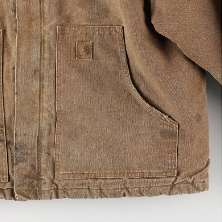 Carhartt Traditional Padded Duck Work Jacket, Men's XL cotton beige type brown Vintage Second Hand
