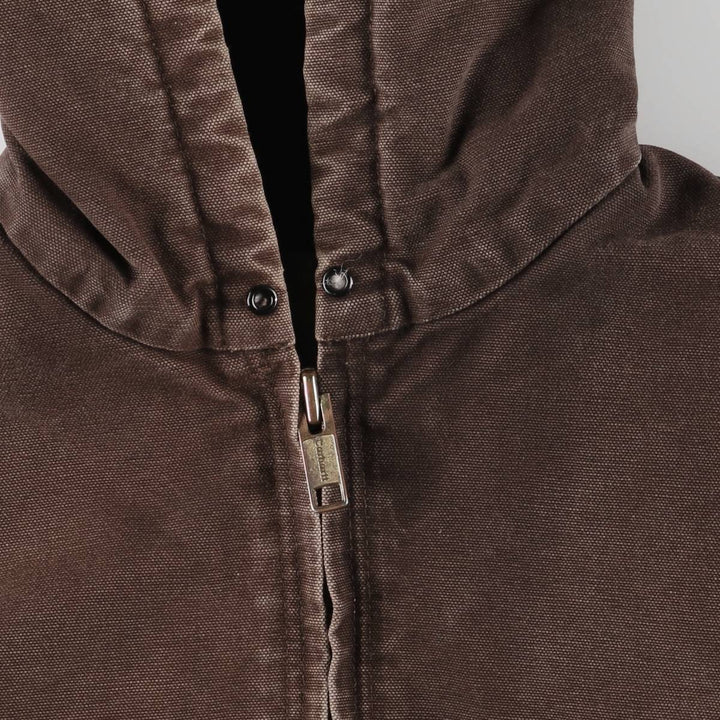 Carhartt Active Jacket, Padded Duck Full-Zip Hoodie, Men's Size Small cotton brown type Vintage Second Hand