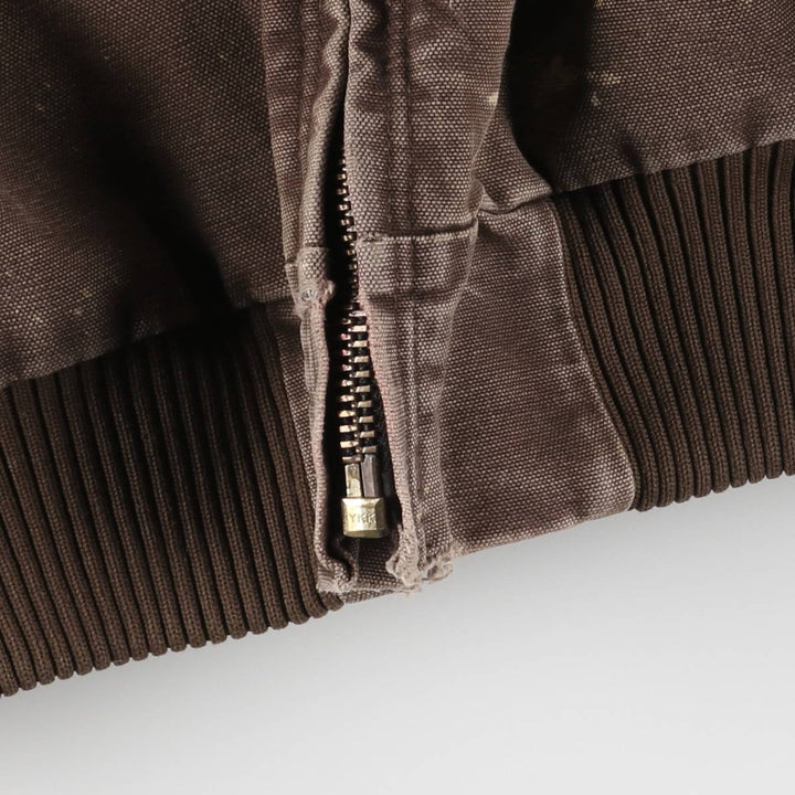 Carhartt Active Jacket, Padded Duck Full-Zip Hoodie, Men's Size Small cotton brown type Vintage Second Hand