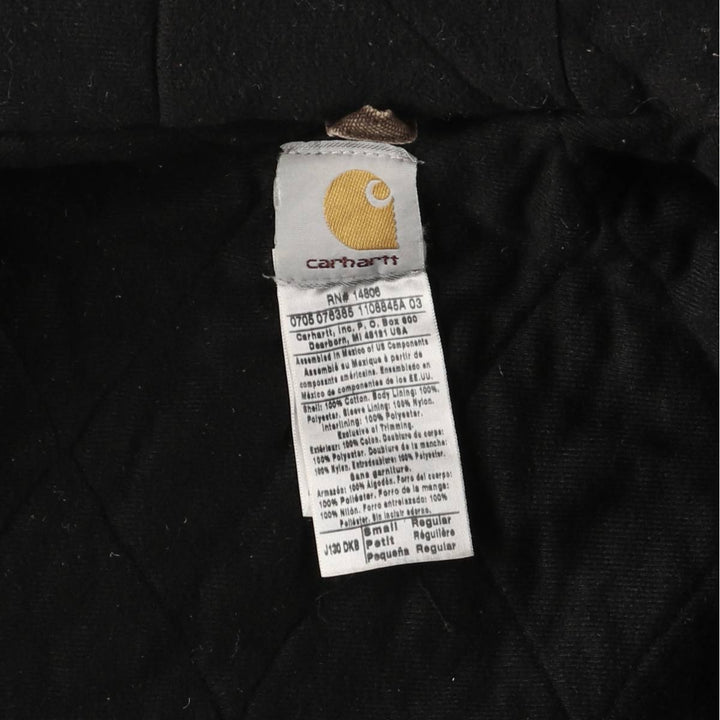 2000'S Carhartt Active Jacket, Padded Duck Full Zip Hoodie, Men's Size Small cotton brown type Vintage Second Hand