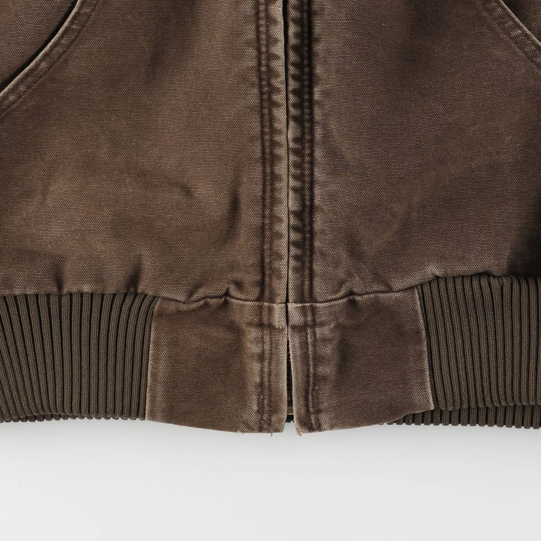 2000'S Carhartt Active Jacket, Padded Duck Full Zip Hoodie, Men's Size Small cotton brown type Vintage Second Hand