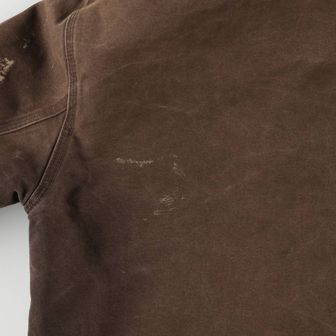 2000'S Carhartt Active Jacket, Padded Duck Full Zip Hoodie, Men's Size Small cotton brown type Vintage Second Hand