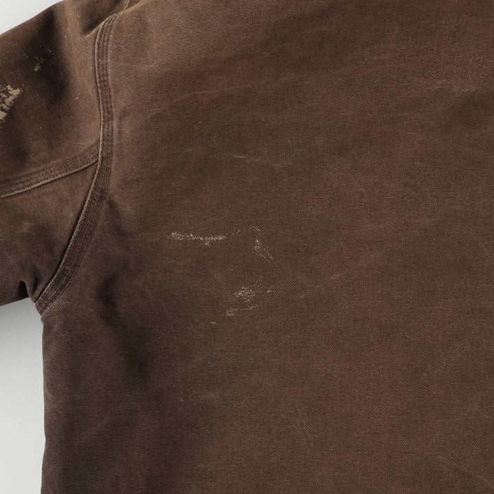 2000'S Carhartt Active Jacket, Padded Duck Full Zip Hoodie, Men's Size Small cotton brown type Vintage Second Hand