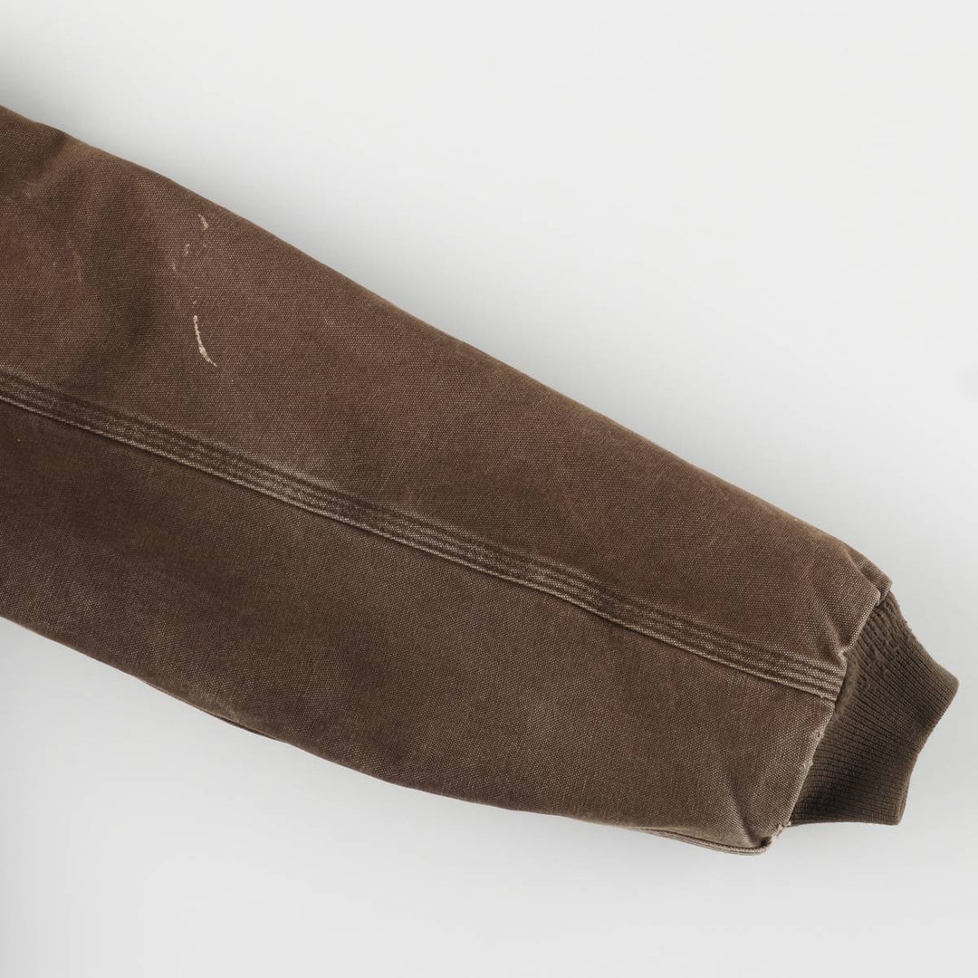 2000'S Carhartt Active Jacket, Padded Duck Full Zip Hoodie, Men's Size Small cotton brown type Vintage Second Hand