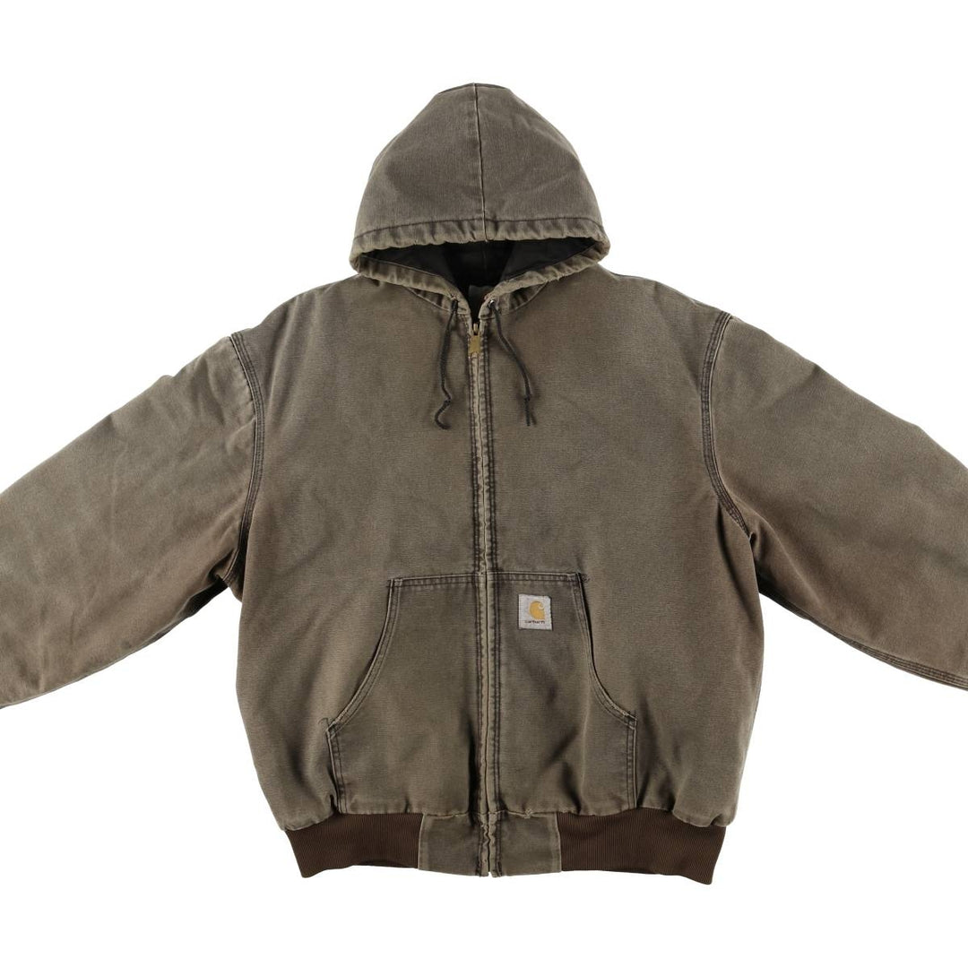 Carhartt Active Jacket, Padded Duck Full-Zip Hoodie, Men's XL unclear Khaki type Vintage Second Hand