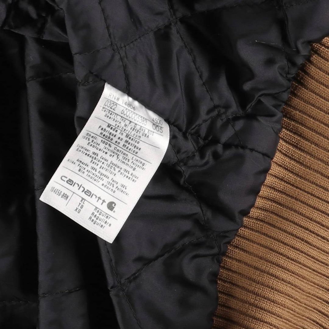 Carhartt Active Jacket, Loose Fit, Padded Duck Full-Zip Hoodie, Men's XL cotton ocher yellow type Vintage Second Hand