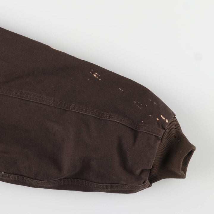 00'S Carhartt Active Jacket Duck Full Zip Hoodie Men's XXL cotton brown type Vintage Second Hand