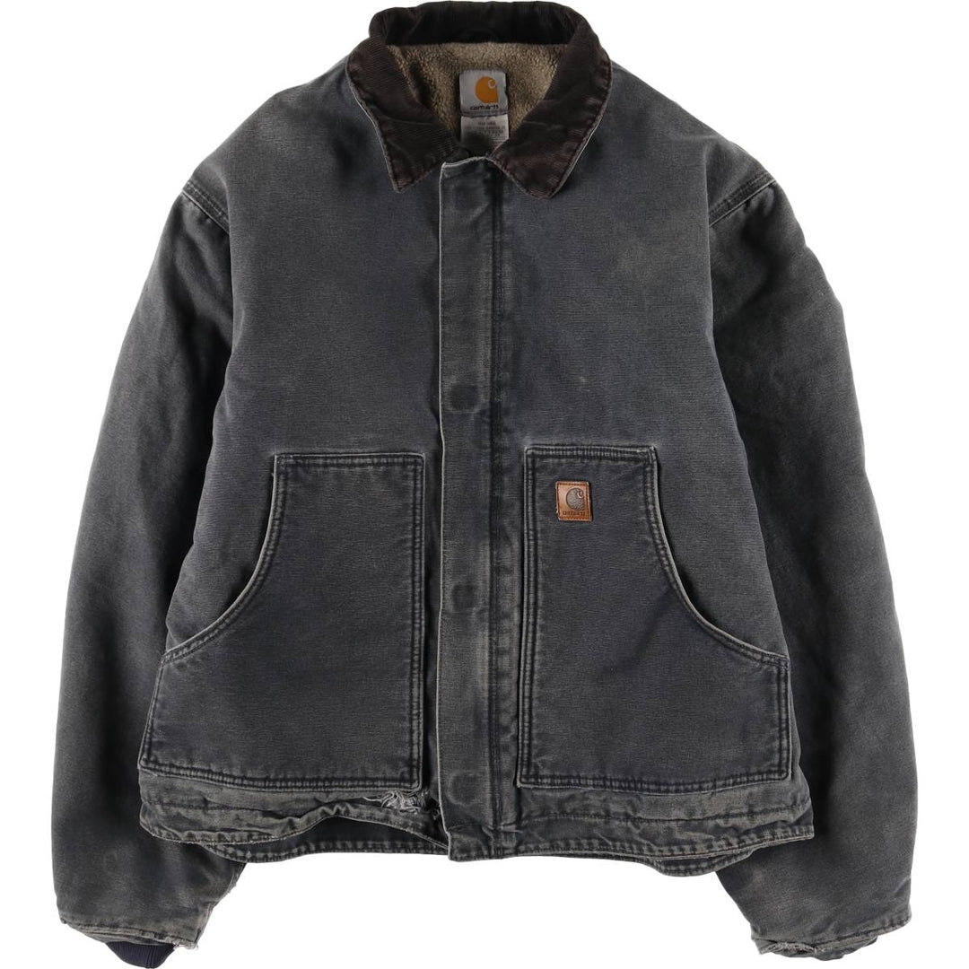 2000'S Carhartt Traditional Padded Duck Work Jacket, Men's Size L cotton gray type Vintage Second Hand