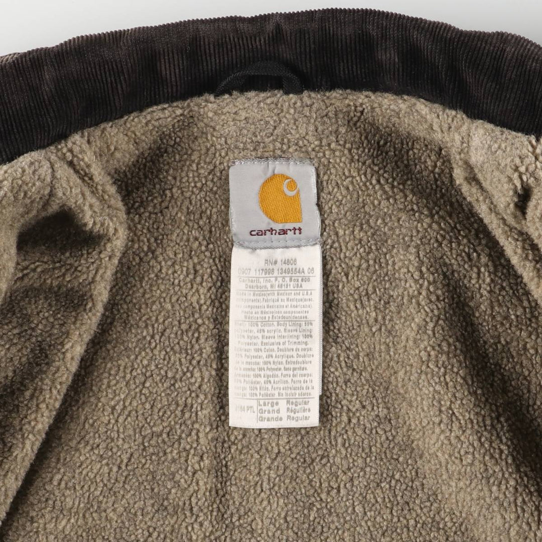 2000'S Carhartt Traditional Padded Duck Work Jacket, Men's Size L cotton gray type Vintage Second Hand