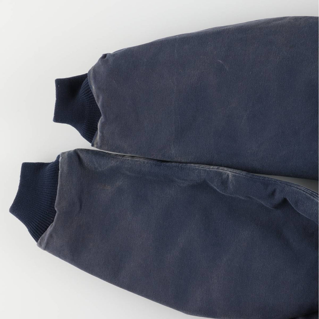 00'S Carhartt Active Jacket, Padded Duck Full Zip Hoodie, Men's Size L cotton navy blue type Vintage Second Hand