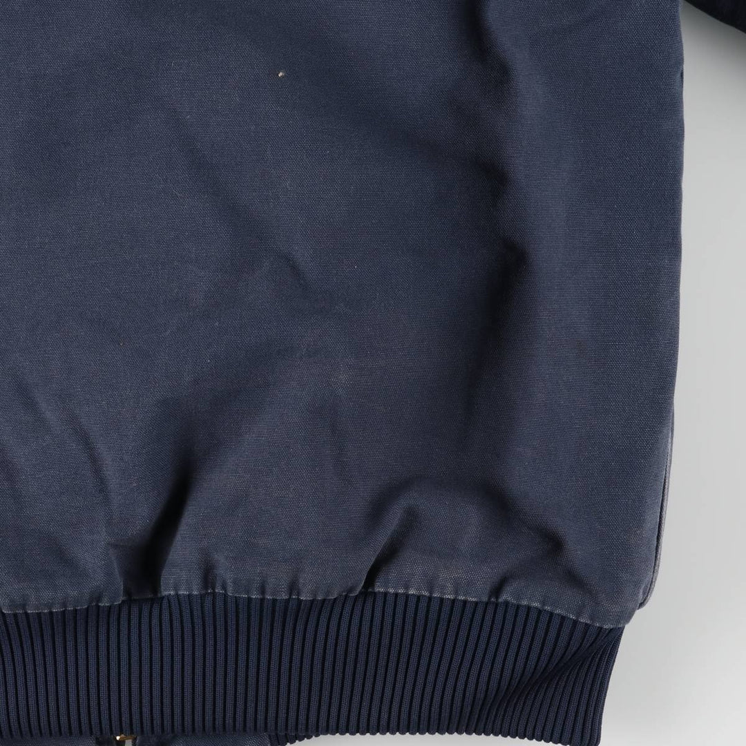 00'S Carhartt Active Jacket, Padded Duck Full Zip Hoodie, Men's Size L cotton navy blue type Vintage Second Hand
