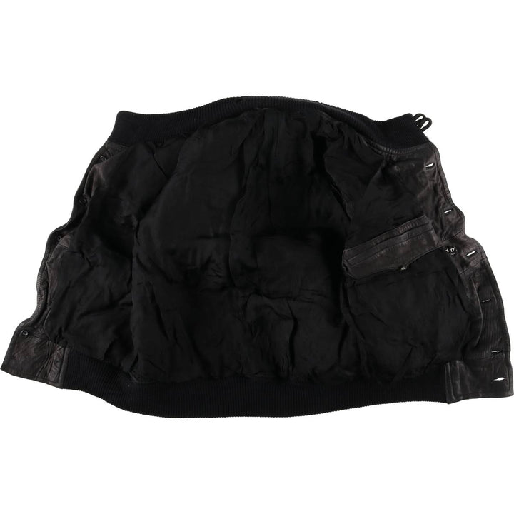 Suede leather jacket, women's size S Genuine suede leather black type Vintage Second Hand