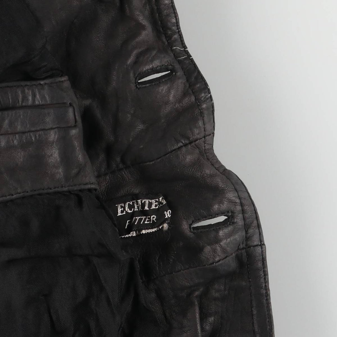 Suede leather jacket, women's size S Genuine suede leather black type Vintage Second Hand