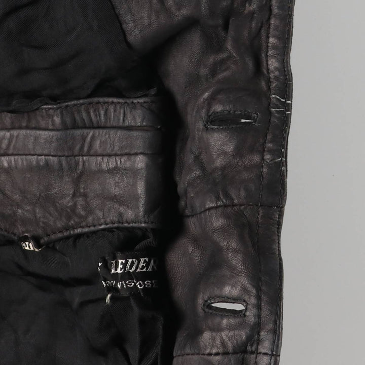 Suede leather jacket, women's size S Genuine suede leather black type Vintage Second Hand