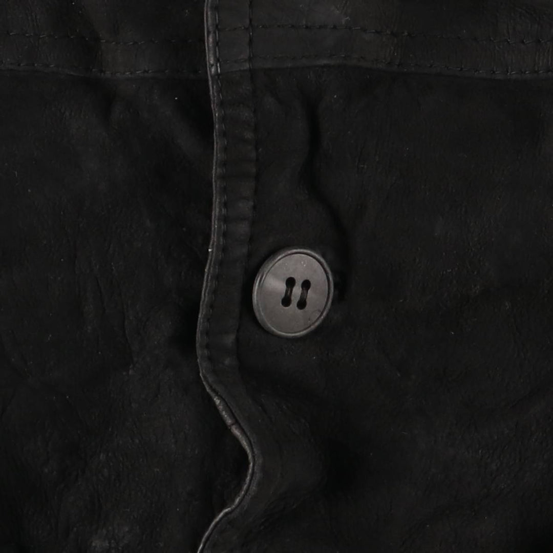 Suede leather jacket, women's size S Genuine suede leather black type Vintage Second Hand
