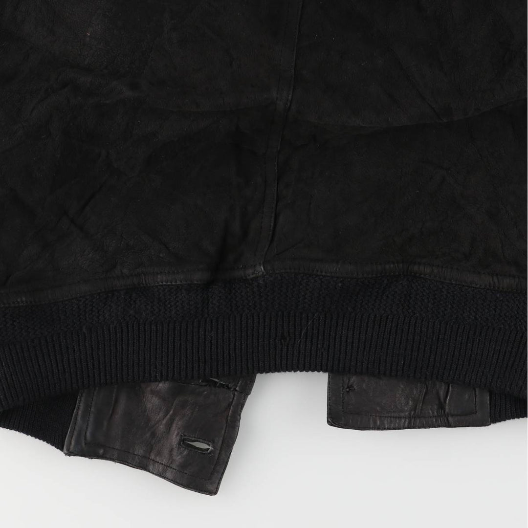 Suede leather jacket, women's size S Genuine suede leather black type Vintage Second Hand