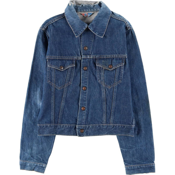 Vintage 1970'S Sears PUT ON SHOP denim jacket, size S, men's size small unclear blue type Vintage Second Hand