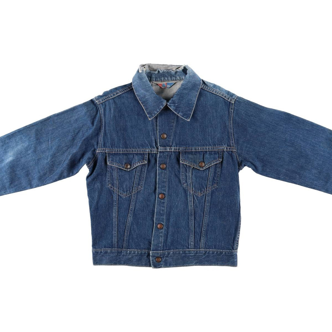 Vintage 1970'S Sears PUT ON SHOP denim jacket, size S, men's size small unclear blue type Vintage Second Hand