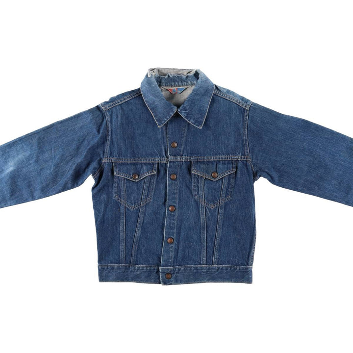 Vintage 1970'S Sears PUT ON SHOP denim jacket, size S, men's size small unclear blue type Vintage Second Hand