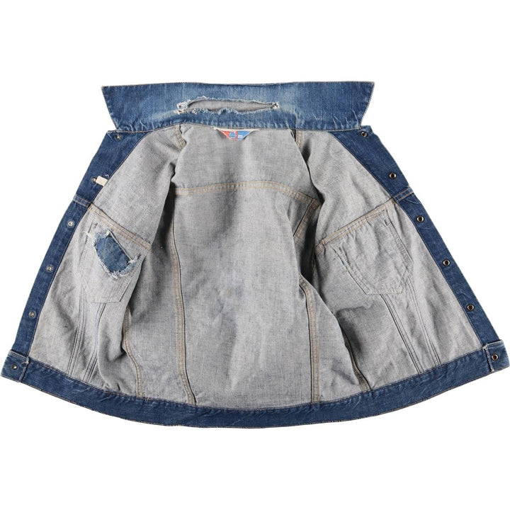 Vintage 1970'S Sears PUT ON SHOP denim jacket, size S, men's size small unclear blue type Vintage Second Hand