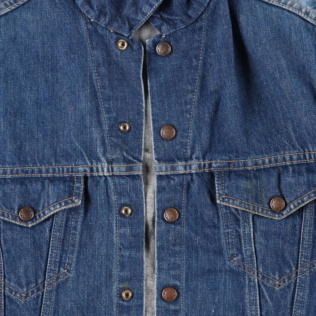 Vintage 1970'S Sears PUT ON SHOP denim jacket, size S, men's size small unclear blue type Vintage Second Hand