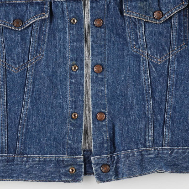 Vintage 1970'S Sears PUT ON SHOP denim jacket, size S, men's size small unclear blue type Vintage Second Hand