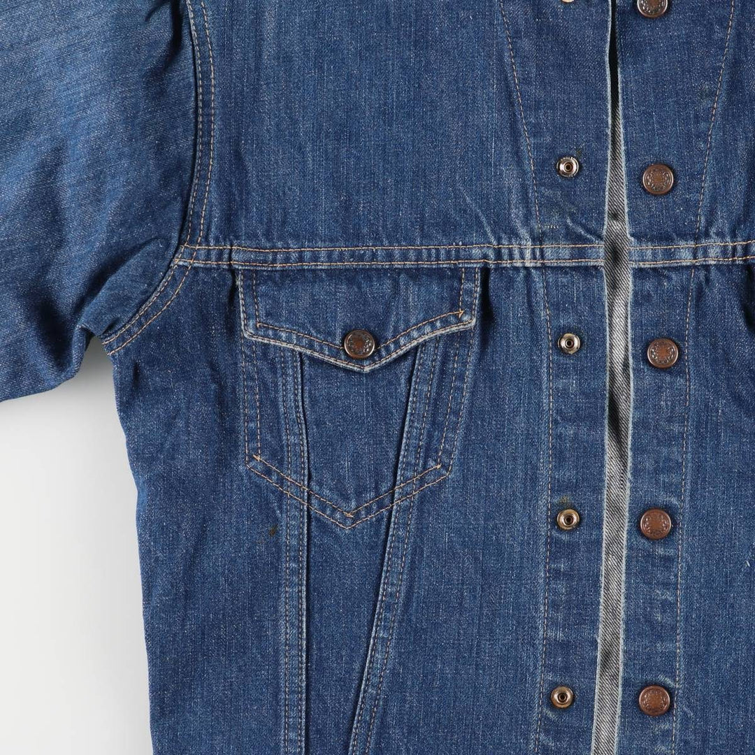 Vintage 1970'S Sears PUT ON SHOP denim jacket, size S, men's size small unclear blue type Vintage Second Hand