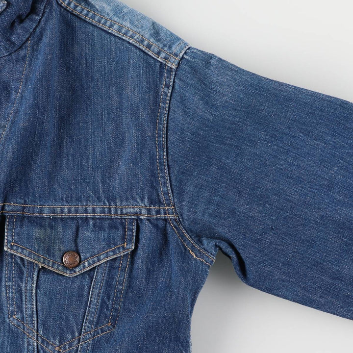 Vintage 1970'S Sears PUT ON SHOP denim jacket, size S, men's size small unclear blue type Vintage Second Hand