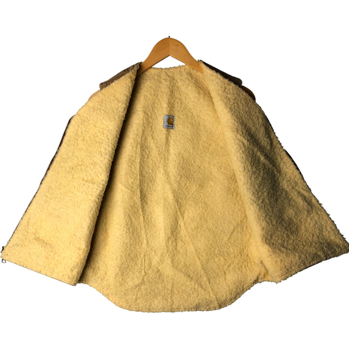 Vintage 1980'S Carhartt Duck Vest, Made in USA, Men's Size Medium cotton beige type brown Vintage Second Hand