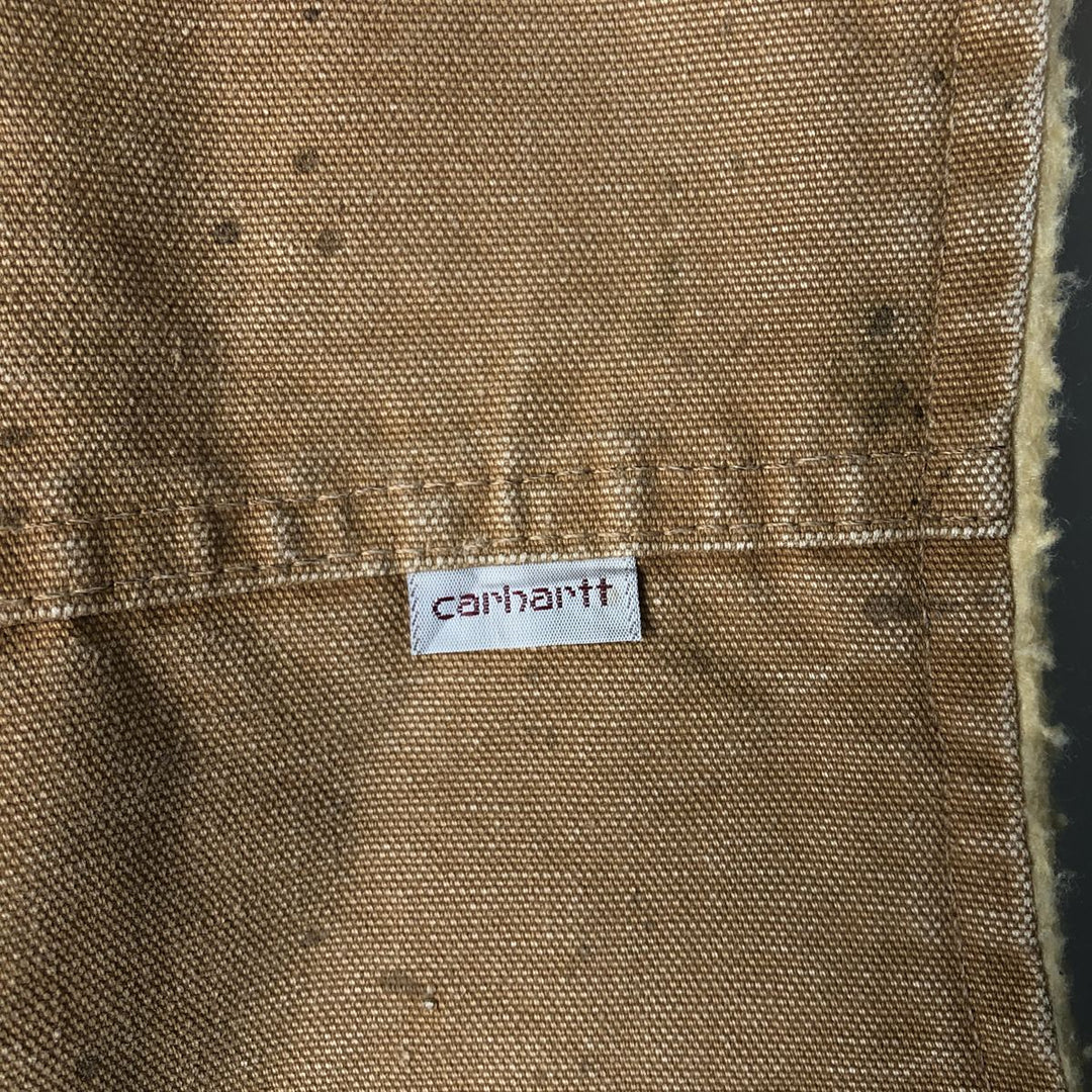 Vintage 1980'S Carhartt Duck Vest, Made in USA, Men's Size Medium cotton beige type brown Vintage Second Hand