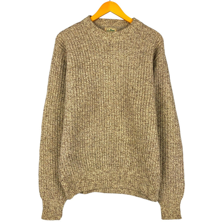Vintage LLBean wool knit sweater from the 1970'S to 1980s, made in the USA, size L. wool Beige type Vintage Second Hand