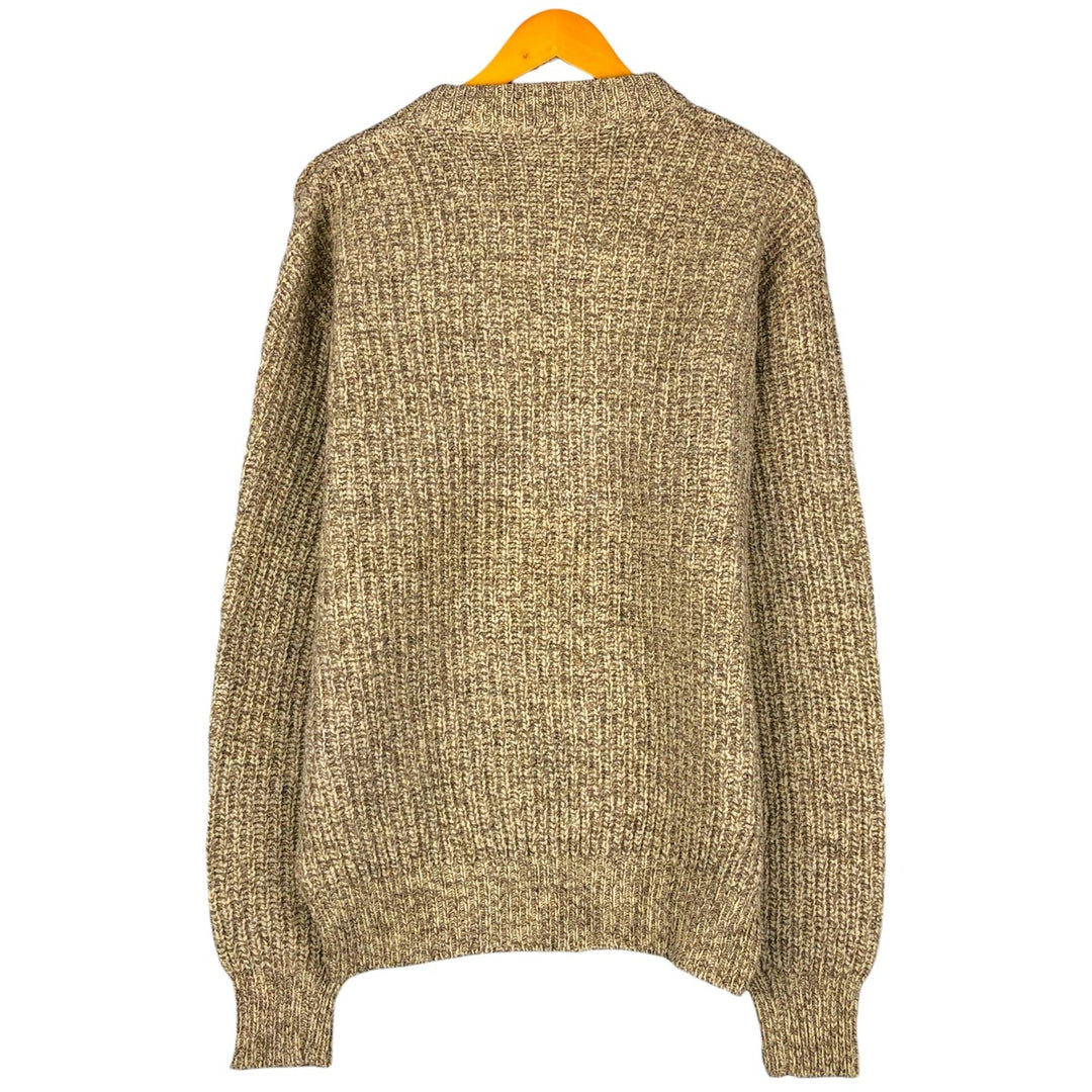 Vintage LLBean wool knit sweater from the 1970'S to 1980s, made in the USA, size L. wool Beige type Vintage Second Hand