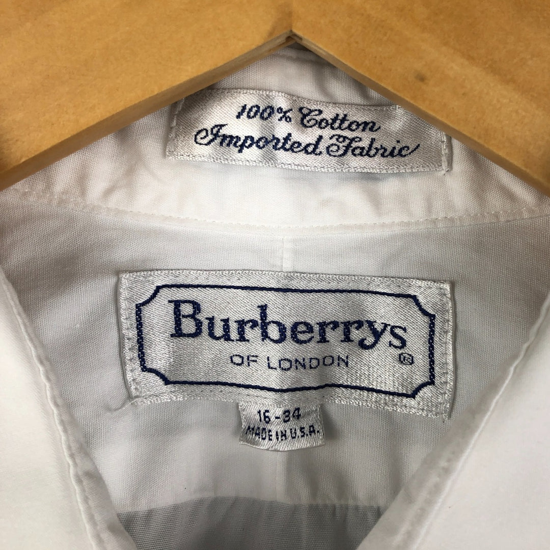 Burberry's BURBERRY OF LONDON long-sleeved cotton shirt, made in the USA, men's size L cotton white type Vintage Second Hand