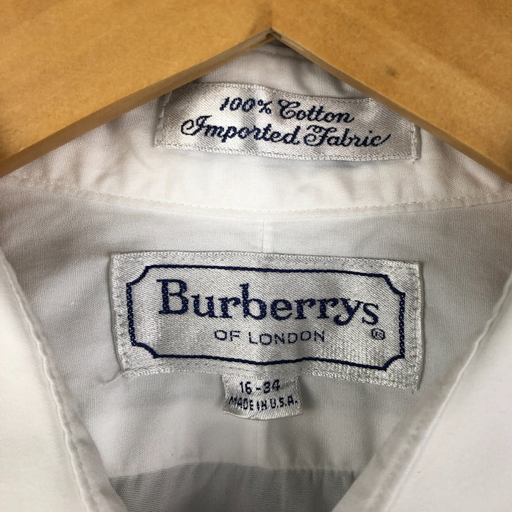 Burberry's BURBERRY OF LONDON long-sleeved cotton shirt, made in the USA, men's size L cotton white type Vintage Second Hand