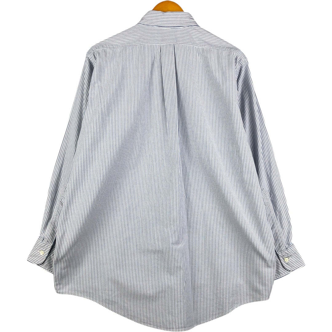 Brooks Brothers Est.1818 Long Sleeve Button-Down Striped Shirt Made in USA Men's Size L Supima Cotton white type Vintage Second Hand