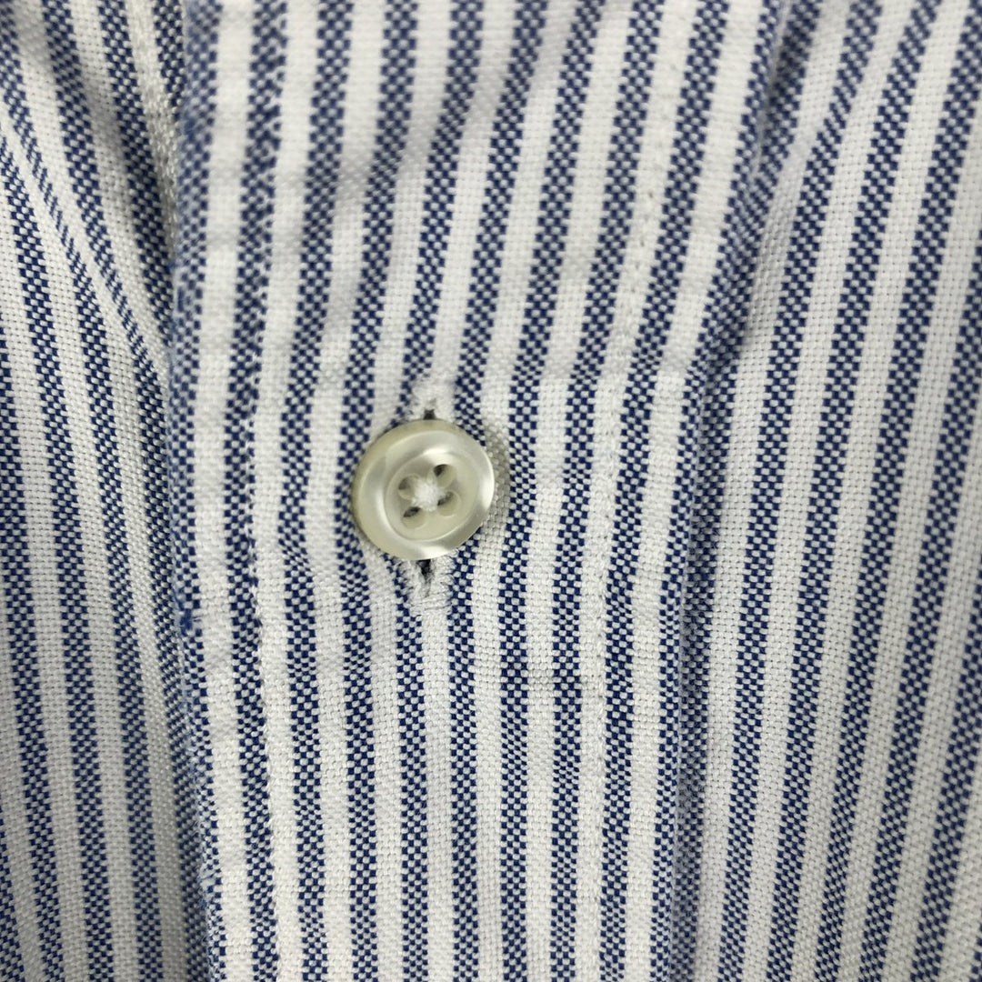 Brooks Brothers Est.1818 Long Sleeve Button-Down Striped Shirt Made in USA Men's Size L Supima Cotton white type Vintage Second Hand