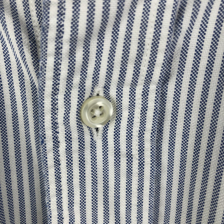 Brooks Brothers Est.1818 Long Sleeve Button-Down Striped Shirt Made in USA Men's Size L Supima Cotton white type Vintage Second Hand