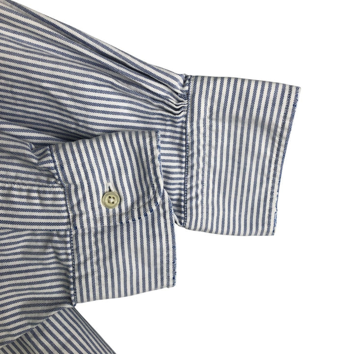Brooks Brothers Est.1818 Long Sleeve Button-Down Striped Shirt Made in USA Men's Size L Supima Cotton white type Vintage Second Hand