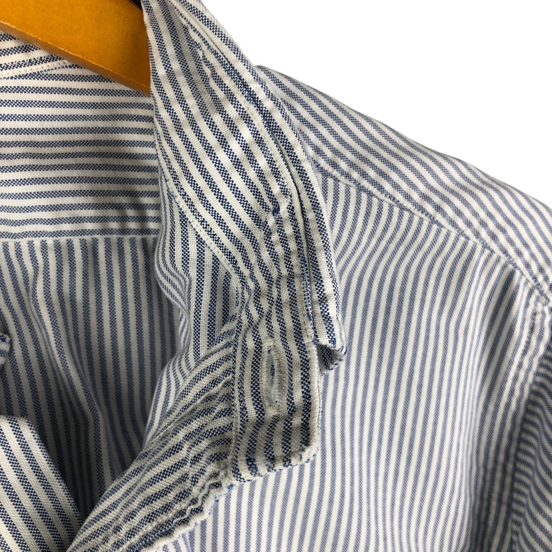 Brooks Brothers Est.1818 Long Sleeve Button-Down Striped Shirt Made in USA Men's Size L Supima Cotton white type Vintage Second Hand