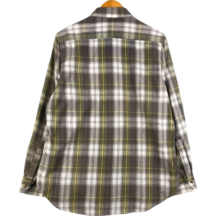 Vintage 1970'S WOOLRICH Lightflannel Check Shirt, Men's Size L cotton white type Vintage Second Hand