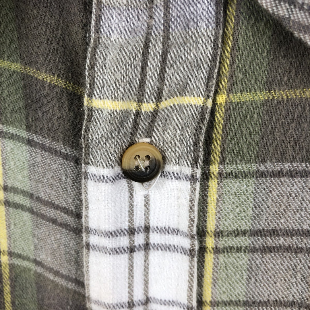 Vintage 1970'S WOOLRICH Lightflannel Check Shirt, Men's Size L cotton white type Vintage Second Hand