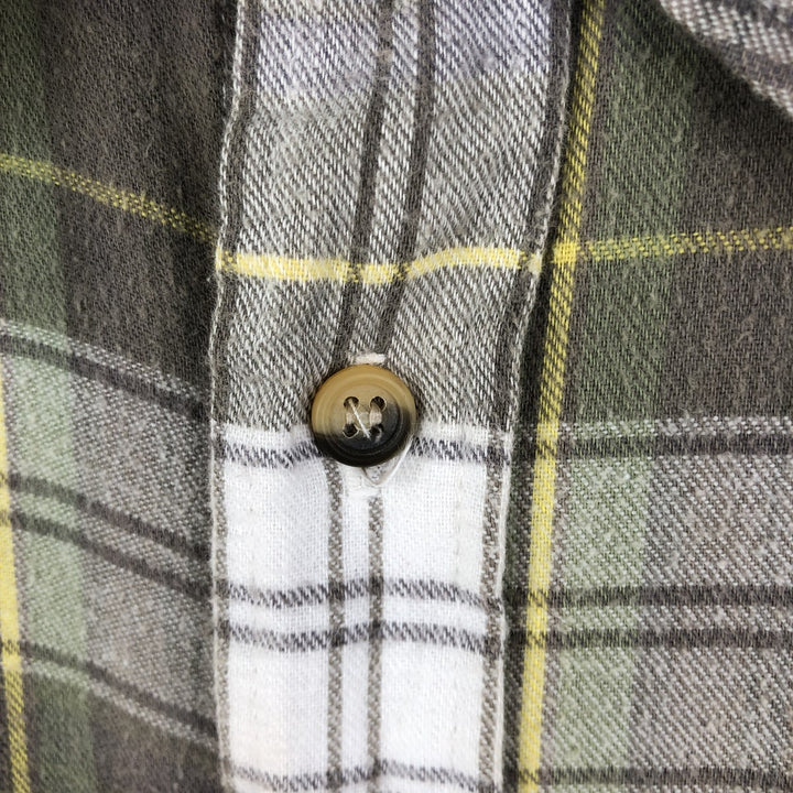 Vintage 1970'S WOOLRICH Lightflannel Check Shirt, Men's Size L cotton white type Vintage Second Hand