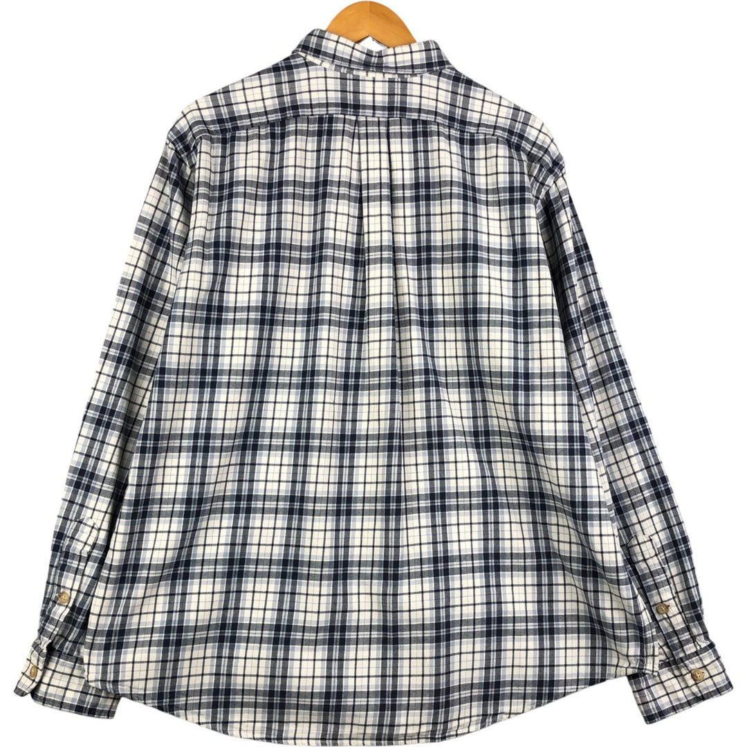 Ralph Lauren POLO by Ralph Lauren Long Sleeve Flannel Check Shirt Men's XL cotton white type Vintage Second Hand