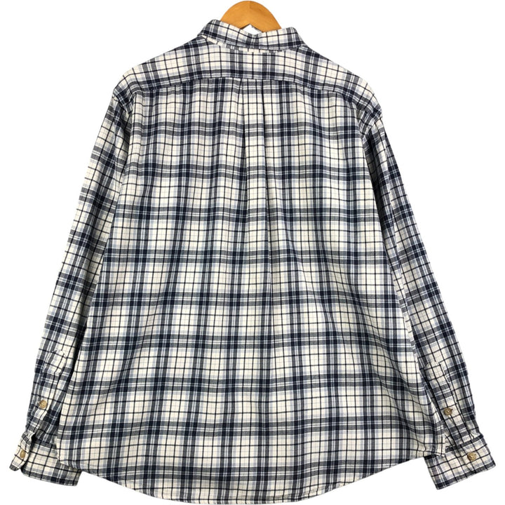 Ralph Lauren POLO by Ralph Lauren Long Sleeve Flannel Check Shirt Men's XL cotton white type Vintage Second Hand