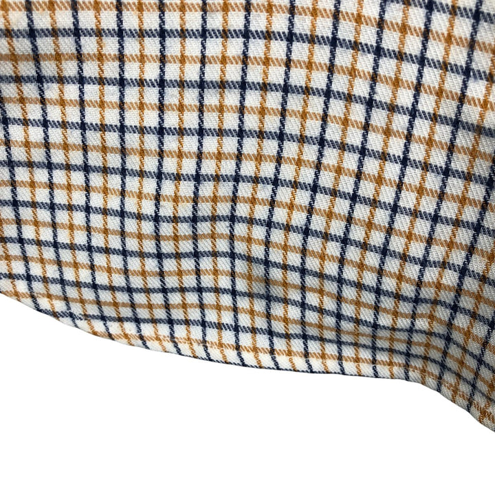 Vintage 1970'S LLBean Light Flannel Check Shirt, Long Sleeve Button-Down, Men's Size Medium, with White Cursive Tag cotton white type Vintage Second Hand